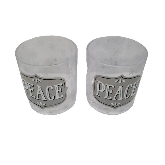 New pair of plastic Peace tumblers - Picture 1 of 2